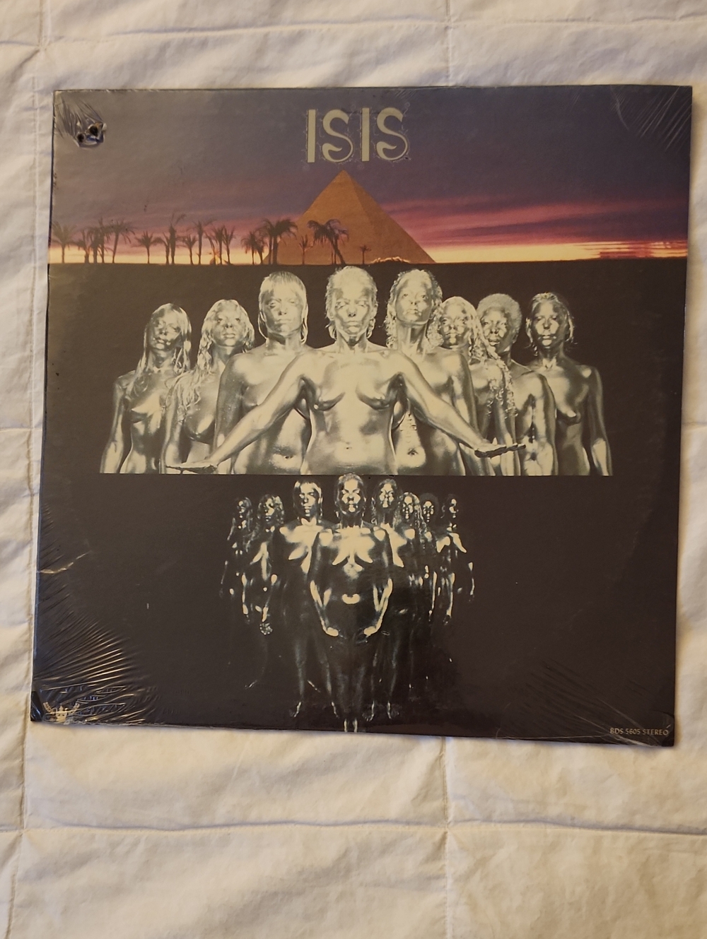 Isis Album Cover with Black Background and Gold Pyramid Sunset